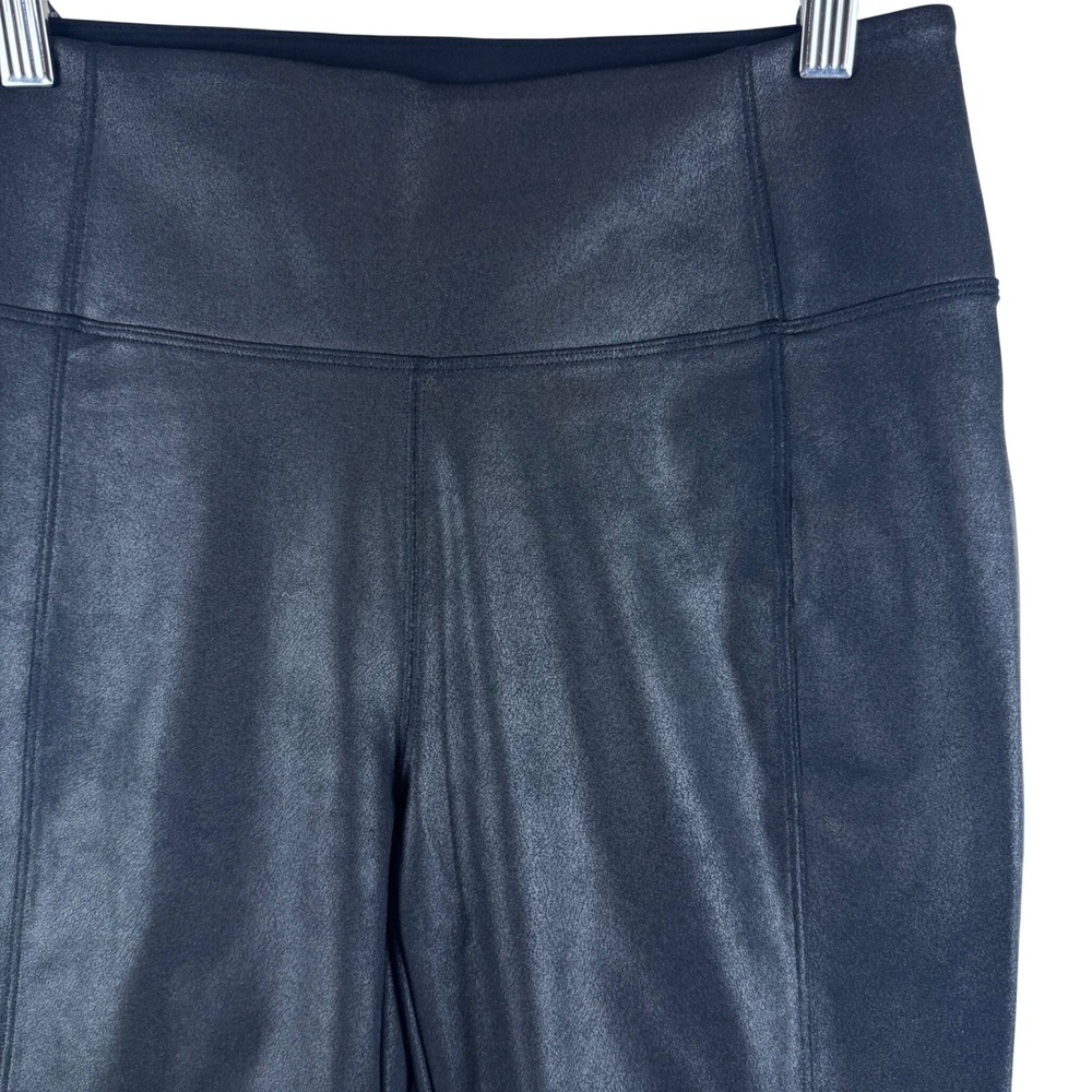 Athleta Delancey Gleam Tight Legging Women S Black Metallic Faux Leather 985052